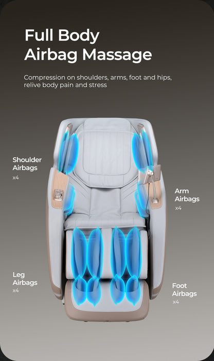 LifeSmart Pro 4D full-body airbag locations: shoulders, arms, legs and feet